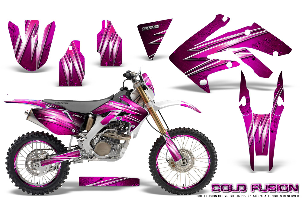 Honda CRF 250X 04-12 Graphics Kit Cold Fusion Pink NP Rims